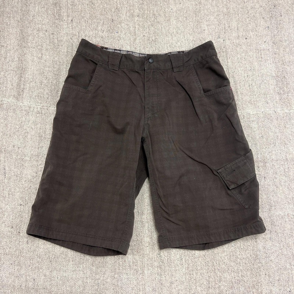 Lululemon Wet Dry Warm Shorts Mens 34 Brown 2000s Checkered VTG